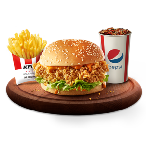 KFC Krunch Burger With Fries N Drink